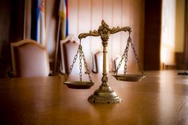 A close up of the scales on a table